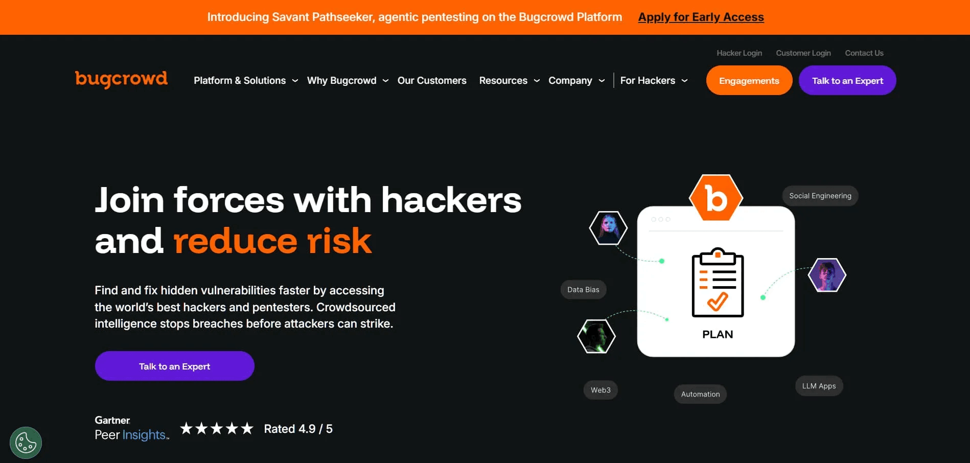 Bugcrowd security testing platform website
