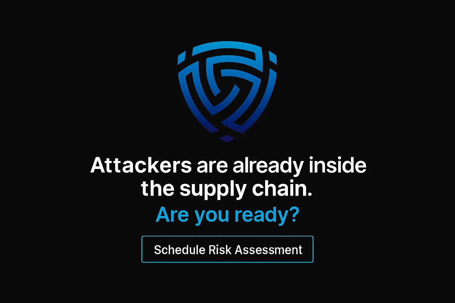 Solid black CTA image with white/cyan text, Cyber Age branding, and a prompt to schedule a risk assessment.