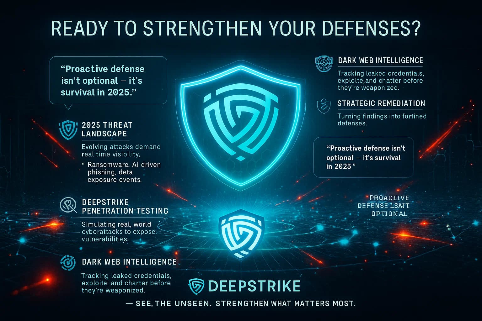 “The threats of 2025 demand more than awareness — they demand readiness. At Cyber Age, we don’t wait for breaches. We simulate real-world attacks, uncover vulnerabilities, and monitor the dark web for emerging risks. Every assessment strengthens your defenses before adversaries strike. Readiness isn’t reactive — it’s built, tested, and verified.”