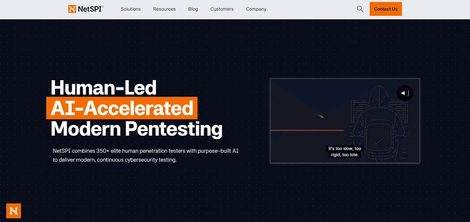 NetSPI penetration testing as a service website
