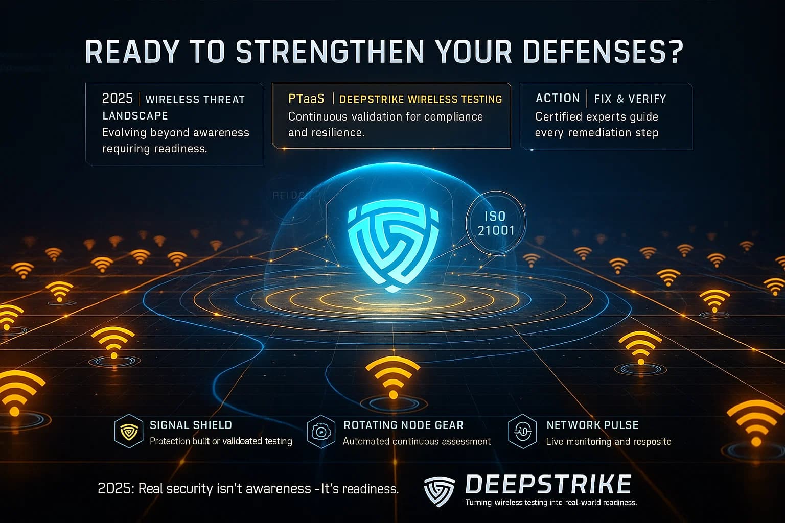 “This cinematic visualization shows Cyber Age transforming wireless vulnerability testing into real-world readiness — where data, compliance, and protection align to defend against the evolving threats of 2025.”